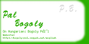 pal bogoly business card